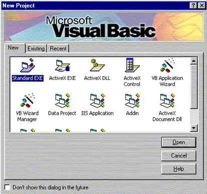Visual Basic Programı Başlatma