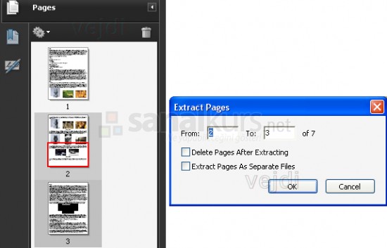 PDF Sayfalarından Ayrı Bir PDF Belgesi Oluşturma